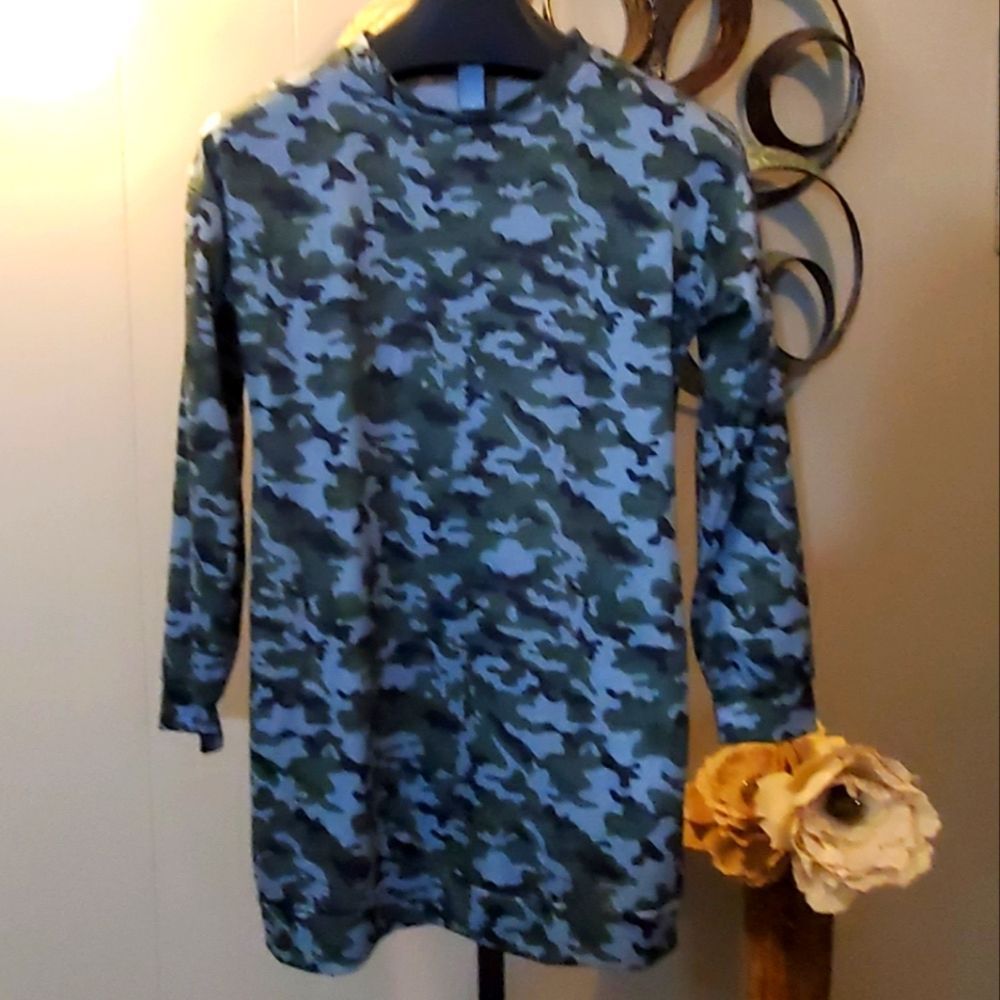 Cammo Sweatshirt Dress